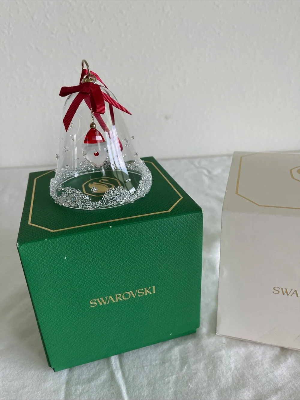 MIB Swarovski Crystal Annual 2023 Dillards Bell Santa Christmas Ornament